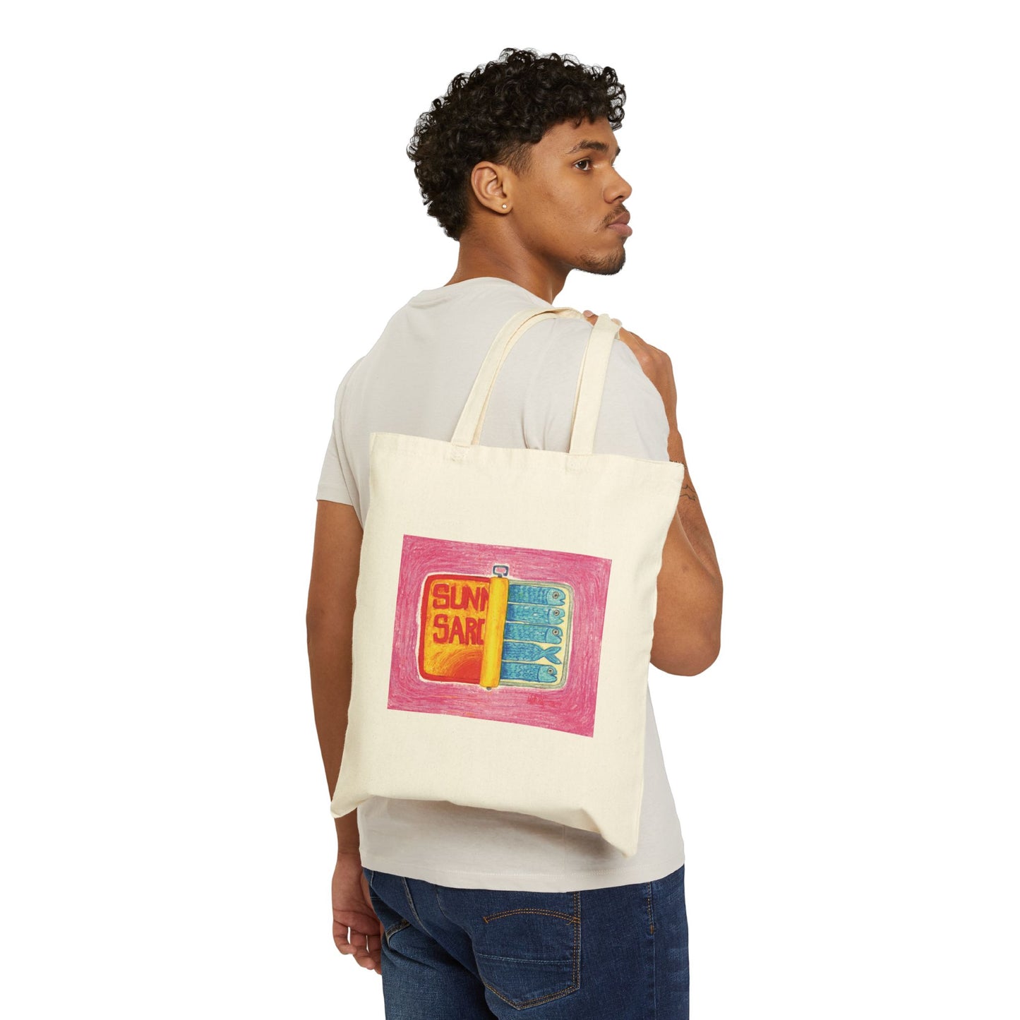 Sardines Cotton Canvas Tote Bag